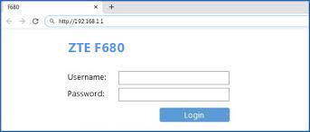 The default zte f680 router password is: Zte F680 Default Login Ip Default Username Password