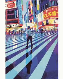 Shinjuku More From Last Years Trip More Candy Tokyo Illustration Landscape Clipstudio Shinjuku Drawing Drawin Tokyo Art City Drawing Illustration