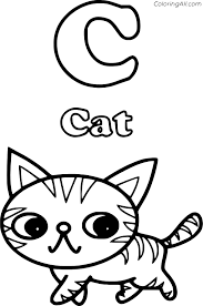 Here are fun free printable cat coloring pages for children. C Is For Cute Cat Coloring Page Coloringall