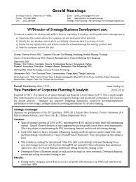 vp strategy strategic planning resume