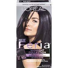 L Oreal Paris Feria Midnight Star Hair Color M32 Warmer Violet Soft Black Feria Hair Color Soft Black Hair Violet Black Hair