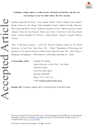 PDF) Swimming training improves cardiovascular autonomic dysfunctions and  prevents renal damage in rats fed a high‐sodium diet from weaning