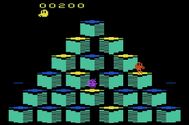 Game Review Parker Brothers Q Bert For Atari 2600 Atari Games Atari 2600 Games Video Game Reviews