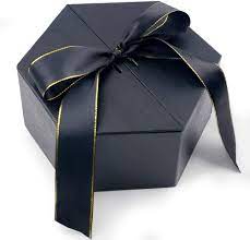 Finish off the gift packaging with a raffia ribbon or a simple bow for an elegant presentation that your customers will want to share. Amazon Com Johouse Gift Box 8 Inches Large Black Gift Box With Cover Ribbon And Lafite For Wedding Halloween Christmas Gifts Valentines Day Everything Else