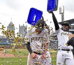 Bubblegum Shower For Colin Moran For His Home Opening Day Grand Slam Home Run Buccos Win 5 4 Pirate Pictures Homerun Opening Day
