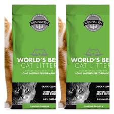 World S Best 2 Pack Cat Litter Original Series 14 Pound Bag Outstanding Odor Control Quick Clumping A Cat Litter Best Clumping Cat Litter Flushable Cat Litter