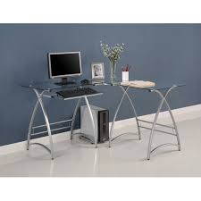 However, some of the customers commented as. Walker Edison Furniture Co Alexa Silver L Shaped Glass Computer Desk D51al30 Bellacor