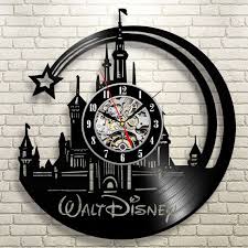 Disney World Disneyland Art Vinyl Record Wall Clock By Replayshop With Images Disney Decor Disney Castle Disney Home Decor