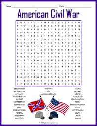 No Prep Civil War Worksheet American Civil War Word Search In 2020 American Civil War American Civil War Activities Civil War Activities