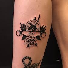 3d compass tattoo idea in black on arm. 1001 Ideas For A Beautiful And Meaningful Compass Tattoo