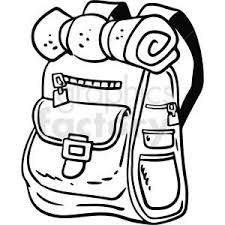 Black And White Cartoon Backpack Vector Clipart Cartoon Backpack Black And White Cartoon Clip Art