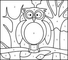 Owl Printable Color By Number Page Animal Coloring Pages Unicorn Coloring Pages Owl Printables