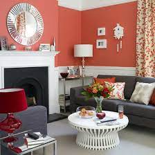 Renklerin birbiri ile uyumu hakkında yazdığımız blog yazımızı mutlaka göz atın. Somon Ve Gri Uyumu Ev Dekorasyonu Coral Living Rooms Living Room Orange Living Room Grey