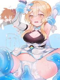 Lumine caught by slimes - Genshin Porn