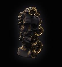 Aesthetic Black And Gold Pictures Morbid Attraction Iv By Billelis Gold Aesthetic Sculpture Sculpture Art