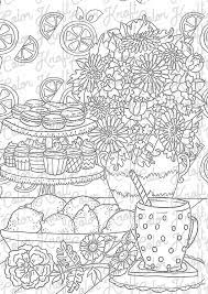 The spirit of holidays is to give a lot, but also to receive, prepare, decoration, invitation, do the impossible to find gifts. Country Tea Party Coloring Page Printable Digital Etsy