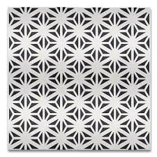 Black And White Mosaic Tile Fireplace Moroccan Mosaic Tile House Melah 8 X 8 Handmade Cement Tile In Black And White White Mosaic Tiles Mosaic Tile Fireplace Patterned Floor Tiles