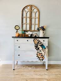 Hand Painted Butterfly Dresser Hand Painted Furniture Painted Furniture Furniture Makeover