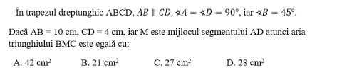 Trapezul isoscel abcd are diagonalele perpendiculare. 2