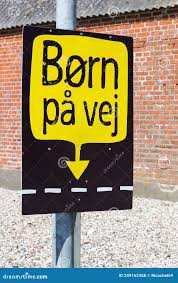 Children on the Way Sign in Denmark Editorial Stock Photo - Image of  denmark, class: 249162458
