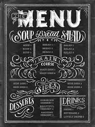Handlettered Chalkboard Menu Chalkboard Menu Blackboard Menu Lettering