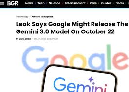 谷歌Gemini 3.0 被曝将于10 月22 日发布-中華新聞网中華新聞社