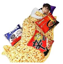 Japanese Ramen Noodles Blanket In 2020 Ramen Gifts Plush Pillows Japanese Funny