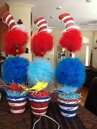I Made These Dr Seuss Center Pieces For My Baby Shower After The Shower I Used Them As Decor Dr Seuss Baby Shower Seuss Baby Shower Dr Seuss Birthday Party