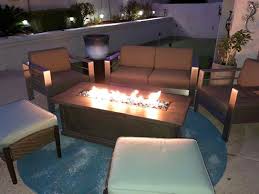 Noble House Cape Coral Khaki 5 Piece Aluminum Patio Fire Pit Conversation Set With Khaki Cushions 10024 The Home Depot Aluminum Patio Noble House Patio Fire Pit