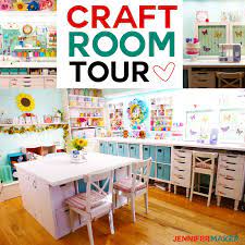 This video will take you on a tour of my small space craft room. Craft Room Tour My Organization And Storage Projects Jennifer Maker