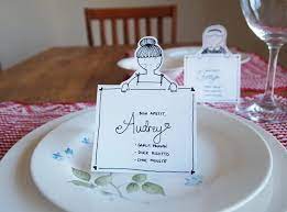 In this adobe illustrator tutorial i show you how to design custom place cards with dagubi real vector watercolor brushes. Diy Place Cards With Personalised Characters How To Make A Place Card Papercraft On Cut Out Keep