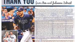 He currently resides in eureka, illinois, usa. Ben Zobrist Takes Out Newspaper Ad To Thank The Rays Draysbay