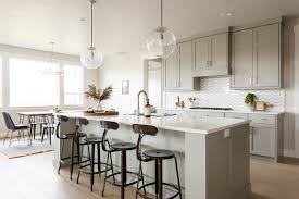 Mismatched countertops are far from a kitchen design faux pas. Neutral Home With Grey Cabinets Home Bunch Interior Design Ideas