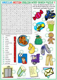 Check spelling or type a new query. American British English Esl Word Search Puzzle Worksheets