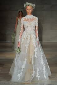 Feature:beach wedding dresses with sleeves,short wedding dresses high low,lace wedding dresses with sleeves. A Line High Neck Lace Wedding Dress Inspirations Kiko Riaze Wedding
