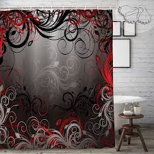 Check spelling or type a new query. Black And Red Grey Shower Curtain Abstract Mystic Forest Floral Swirls Dark Leaves Nature Art Design Modern Burgundy Ombre Decorative Waterproof Fabric Bathroom Decor 72 W X 78 L Walmart Canada