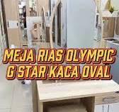 💄 MEJA RIAS MINIMALIS MODERN OLYMPIC G STAR KACA SLIDING OVAL 💄, Desain  elegan, modern, dan super fungsional! ✨, Dilengkapi kaca sliding oval yang  bisa digeser — praktis dan hemat ruang!, Warna ...
