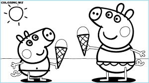 Ice Cream Coloring Pages Peppa Wutz Peppa Wutz Coloring Follow Geburtstag Malvorlagen Wenn Du Mal Buch Eis Malvorlagen