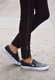 Black And White Slip On Vans Outfits Perforated Sneakers Summer Sneaker Trend How To Wear Vans Vans Slip On Trending Sneakers