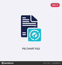 Two Color Pie Chart File Vector Icon From Business Concept