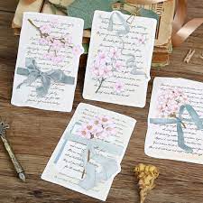 Simply click the holder text in the card template to add your message. 30pcs Cherry Blossom Letter Design Card As Scrapbooking Party Invitation Diy Gift Card Message Card Postcard Greeting Card Cards Invitations Aliexpress