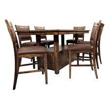 (1) magnolia home hayden 7 piece dining set low back chairs by joanna gaines $1,865. Waltham Cannon Valley Adjustable 7 Piece Counter Height Dining Set In Medium Brown Nebraska Furniture Mart