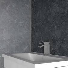 Shower wall panels in the heritage collection can transform your bathroom into timeless tranquillity with its subtle tonal changes, complementing neutrals and traditional these shower wall panels are made of 9mm waterproof plywood core with a high pressure decorative laminate bonded to the face. Slate Black Wall Panel 1000x2400x10mm
