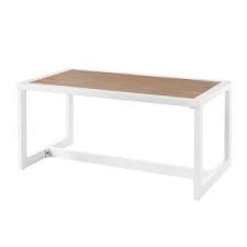 Hampton Bay West Park White Aluminum Outdoor Patio Coffee Table 731 0812 001 The Home Depot In 2020 Coffee Table Stylish Coffee Table Outdoor Coffee Tables