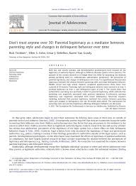 Parents.com being a working mom means wearing many hats: Pdf Don T Trust Anyone Over 30 Parental Legitimacy As A Mediator Between Parenting Style And Changes In Delinquent Behavior Over Time