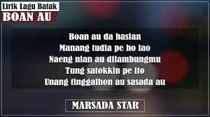 Maybe you would like to learn more about one of these? Boan Au Marsada Star Lirik Lagu Batak Youtube