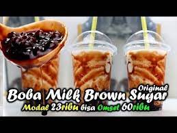 Resep Cara Membuat Bubble Milk Boba Brown Sugar Dengan Modal 23ribu Jadi Omset 60ribu Untung Besar Youtube Resep Makanan Ringan Manis Boba