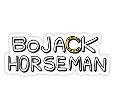 Bojack Horseman Logo Sticker Pegatinas Imprimir Sobres Arte Oscuro