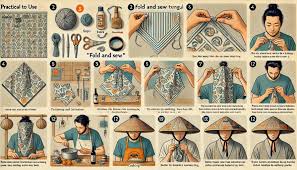 畳 んで 縫う だけ 手ぬぐい 帽子