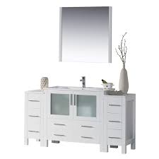 Tradewindsimports offers 60 inch bathroom vanities collection page where you find only size width 60 inch vanities. Amazon Com Blossom Sydney 60 Inches Single Bathroom Vanity With Double Side Cabinet Ceramic Sink With Mirror All Wood Glossy White 001 60 01 Dsc Kitchen Dining